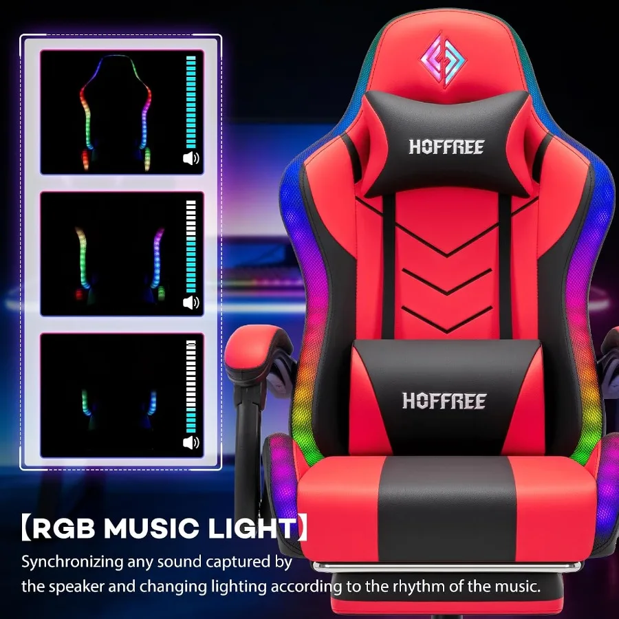 RGB Gaming Chair with Speakers - Speakers ulasan dan harga