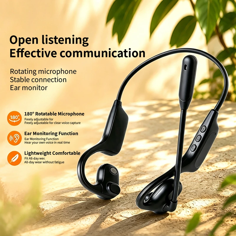 Open Ear Wireless Headset Rota - Type C Wired Earphones With Mic ulasan dan harga