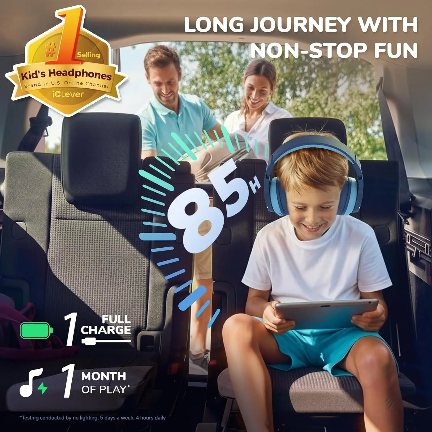 iClever BTH12 Kids Bluetooth H - Anc Wireless Over Ear Headphones ulasan dan harga