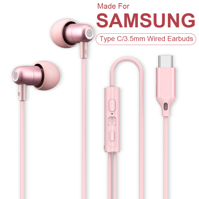 For Samsung Galaxy S26 S25 S24 - Type C Wired Earphones With Mic ulasan dan harga