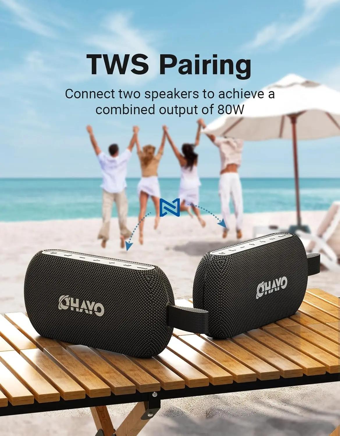 OHAYO 40W Wireless Portable Bl - Portable Bluetooth Speaker Waterproof Ipx7 ulasan dan harga